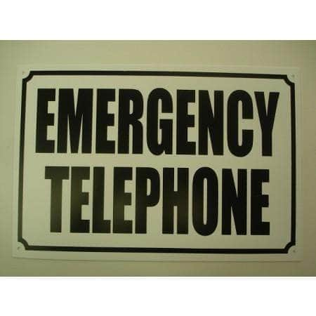 SCP Inc, 12"x18" 'Notruftelefon' Schild - SIGN-ET