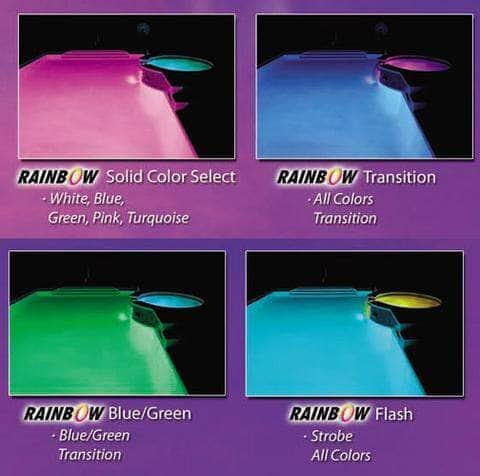 Consolidated Pool und Spa Industries Inc., Aqua Lamp In-Ground Rainbow Rays LED ONE Pool-Beleuchtungssystem inkl. 100 Fuß Kabel – AQUA-100-RR