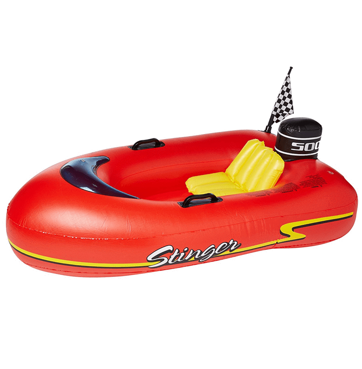 International Leisure Products Inc., Aufblasbarer Schwimmkörper „Stinger Speedboat“ von Swimline für Kinder – 9013