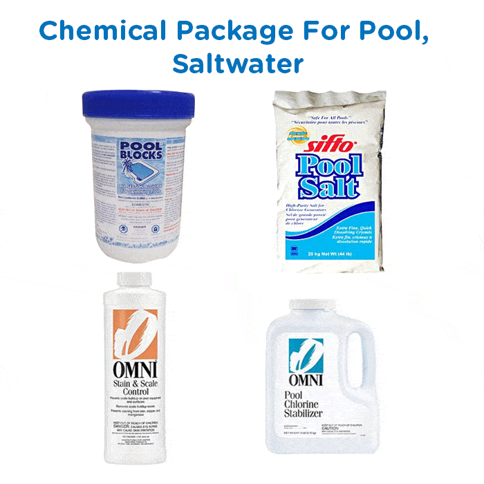 Discounter's Pool & Spa Lager, Chemikalienpaket für Pool, Salzwasser