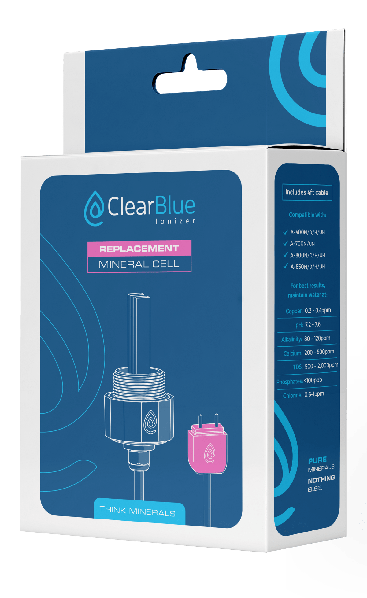 ClearBlue Ionizer Inc, ClearBlue Ionisator Ersatzzellenelektrode mit 4 Fuß Kabel - A-750EP