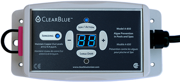 ClearBlue Ionizer Inc, ClearBlue Ionisatorsystem für Pools bis zu 150.000 l (40.000 Gallonen) – 120 V–240 V – A-850NP