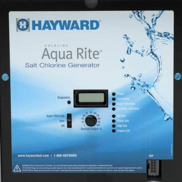 Hayward Pool Products Canada Inc., Hayward Aqua-Rite 110 V (Plug-In) Salzchlorgenerator mit T-CELL-15, 40.000 Gallonen – AQR15XLCUL