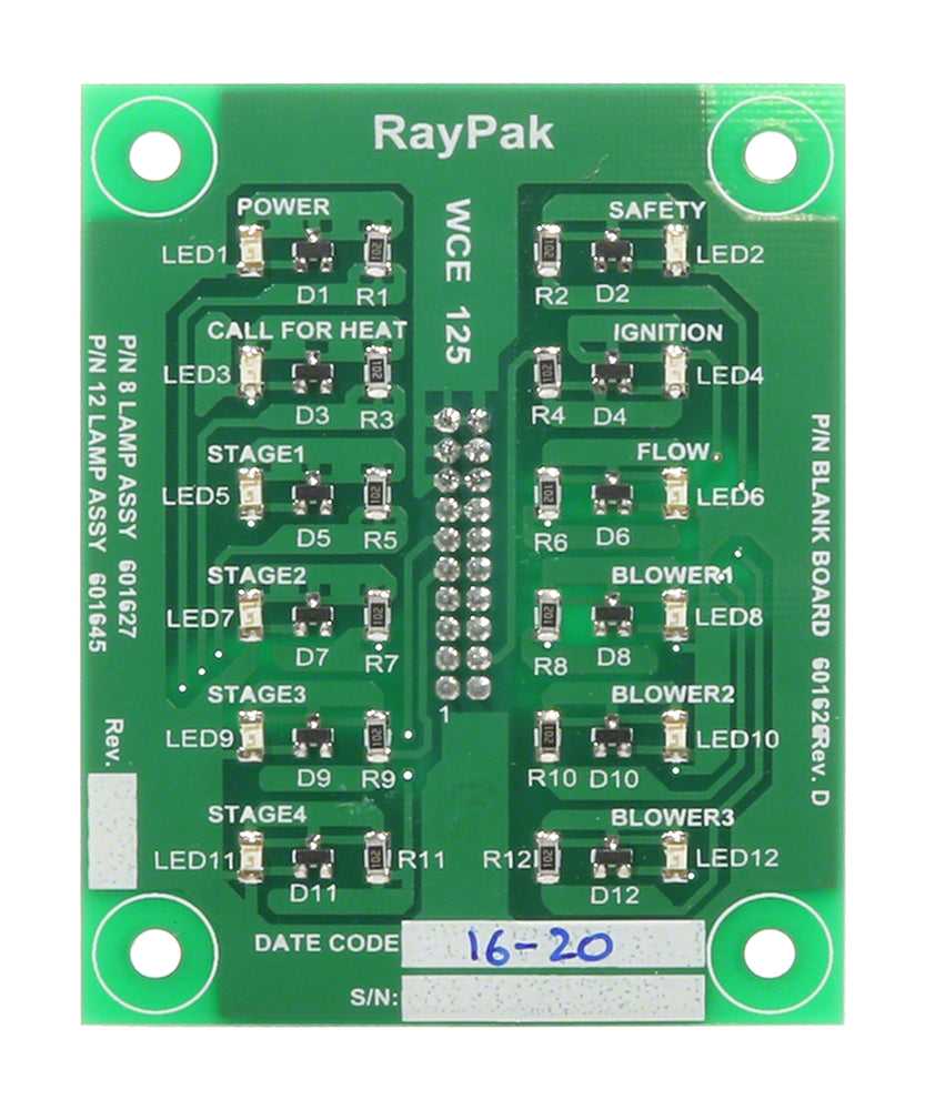 RAYPAK, PC-Platinenanzeige mit Beleuchtungssatz