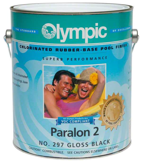 olympisch, Paralon 2 Poolfarbe - Eine Gallone - Schwarz