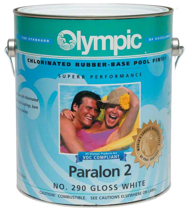 olympisch, Paralon 2 Poolfarbe - Eine Gallone - Weiß