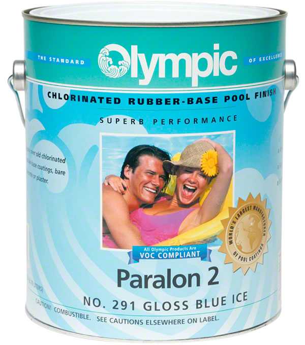 olympisch, Paralon 2 Poolfarbe - Kiste mit 4 Gallonen - Blue Ice