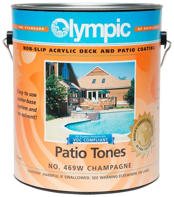 olympisch, Patio Tones Terrassenfarbe - Kiste mit 4 Gallonen - Champagner