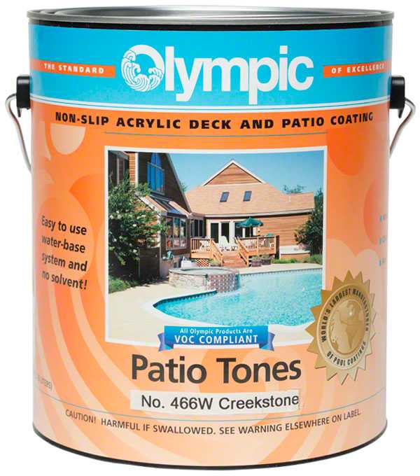 olympisch, Patio Tones Terrassenfarbe - Kiste mit 4 Gallonen - Creekstone