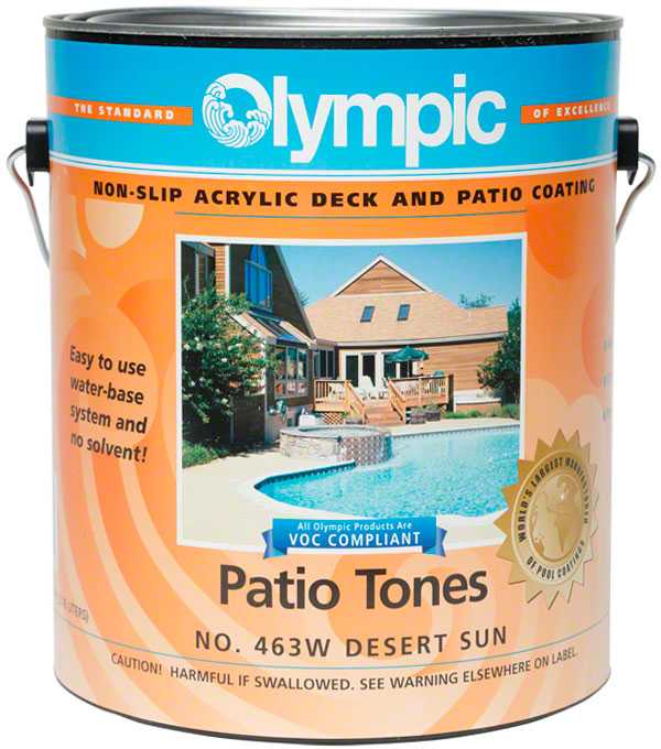 olympisch, Patio Tones Terrassenfarbe – 1 Gallone – Desert Sun