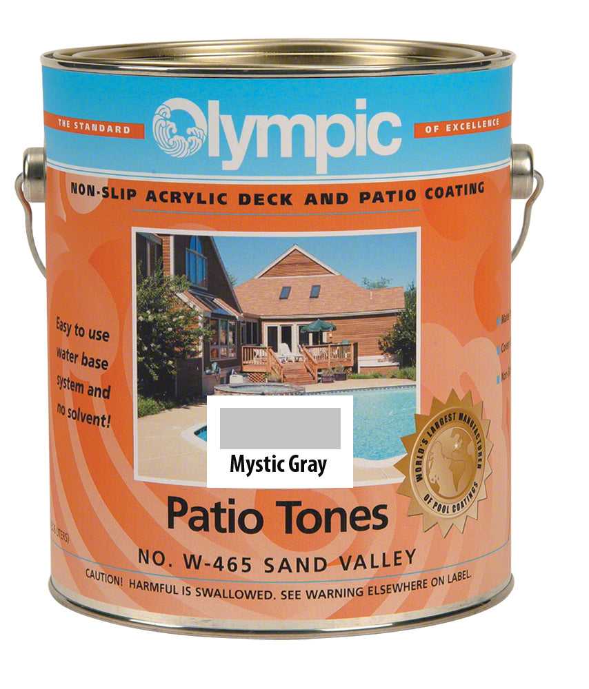 olympisch, Patio Tones Terrassenfarbe – 5 Gallonen – Mystic Gray