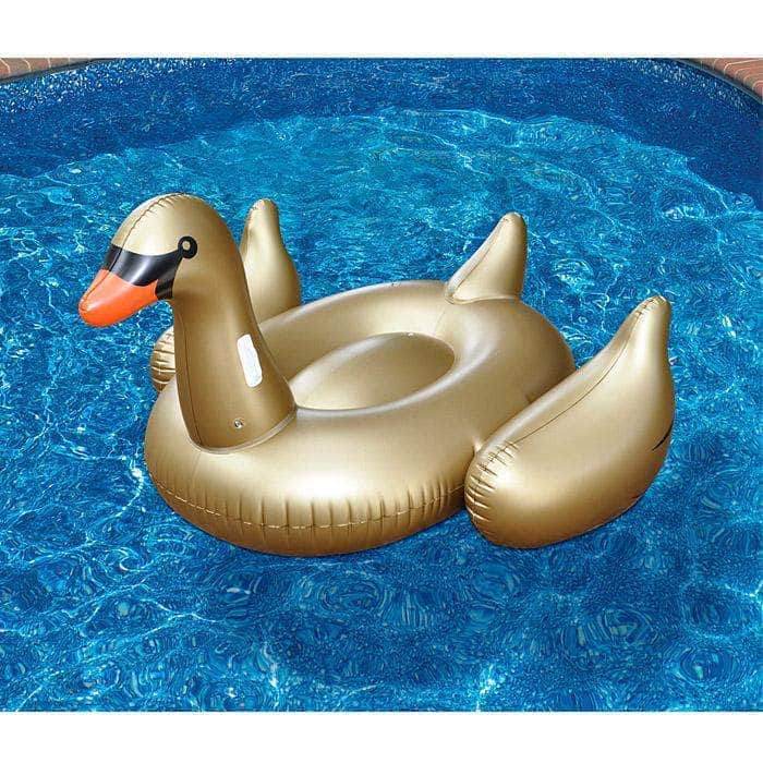 Internationale Freizeitproduktion Inc., **Riesiger aufblasbarer Aufsitzpool „Golden Goose“ von Swimline, 190 cm – 90701