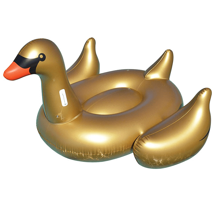 Internationale Freizeitproduktion Inc., **Riesiger aufblasbarer Aufsitzpool „Golden Goose“ von Swimline, 190 cm – 90701