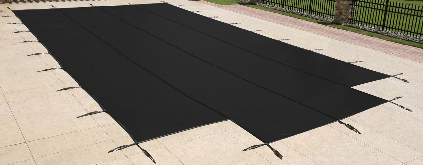 Covertech Industries, Sicherheitsabdeckung, 12ft x 24ft Rec mit 4ft x 6ft Mittelstufe, Schwarz - SBK-1125-CES